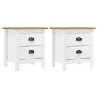 Bedside tables 2 pcs Hill 46x35x49.5 cm pine wood white