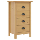 Dressoir 46x35x80 cm massief grenenhout bruin