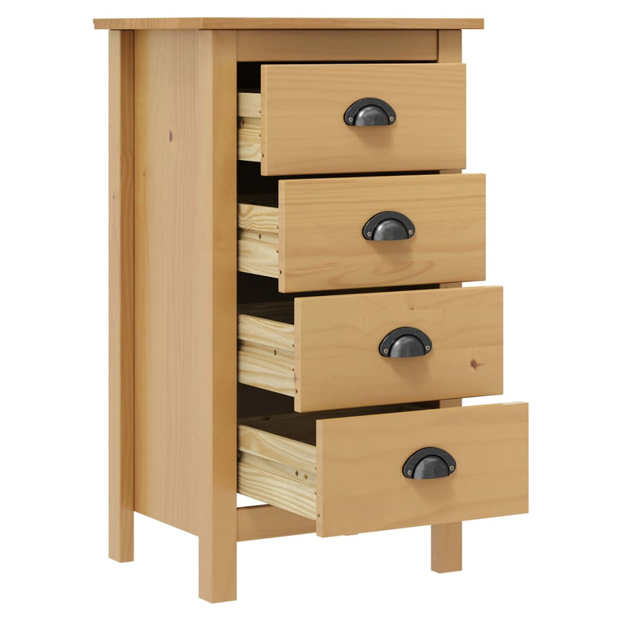 Dressoir Hill 46X35X80 Cm Massief Grenenhout 46 x 35 x 80 cm Bruin