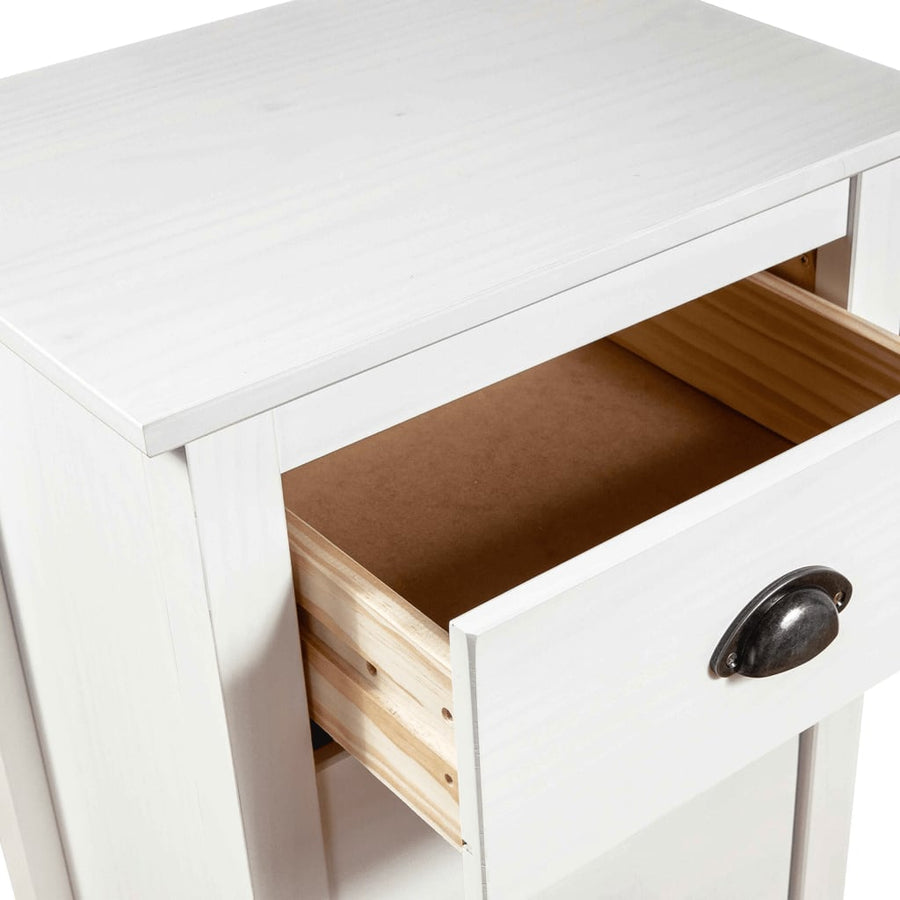 Dressoir Hill Massief Grenenhout 46 x 35 x 80 cm Wit