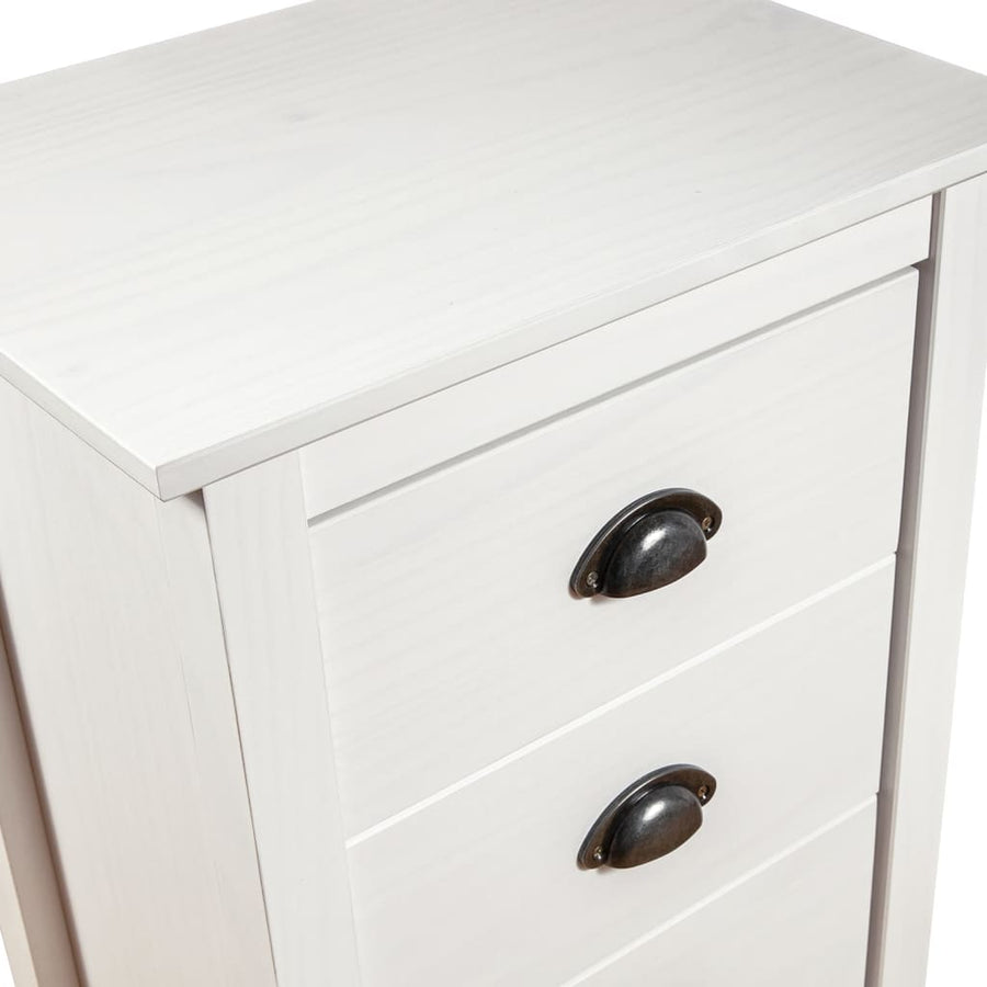 Dressoir Hill Massief Grenenhout 46 x 35 x 80 cm Wit