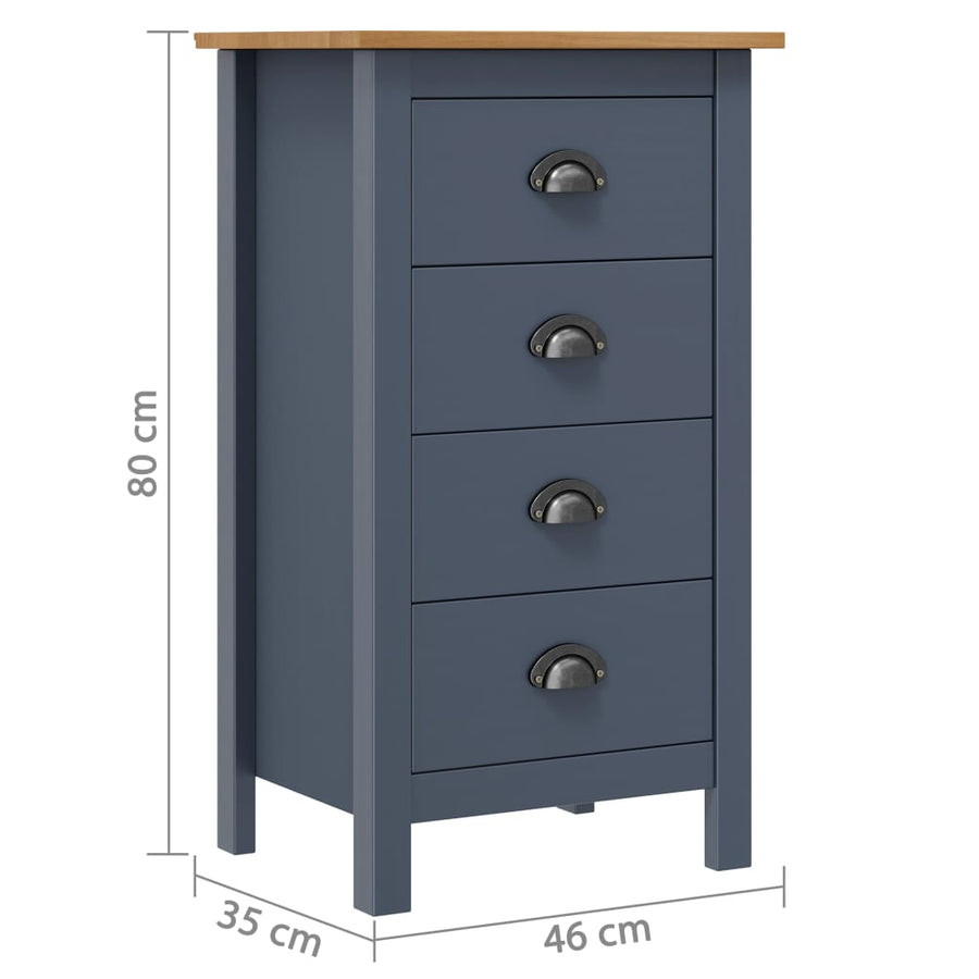 Dressoir Hill Massief Grenenhout 46 x 35 x 80 cm