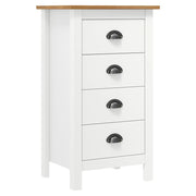 Dressoir 46x35x80 cm massief grenenhout wit