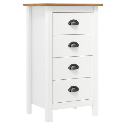 Dressoir Hill Massief Grenenhout 46 x 35 x 80 cm Wit en bruin