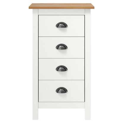 Dressoir Hill Massief Grenenhout 46 x 35 x 80 cm Wit en bruin