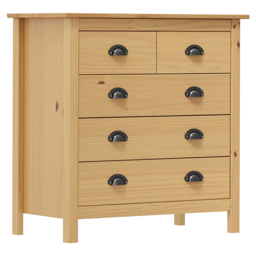 Dressoir Hill 79X40X80 Cm Massief Grenenhout 79 x 40 x 80 cm Bruin