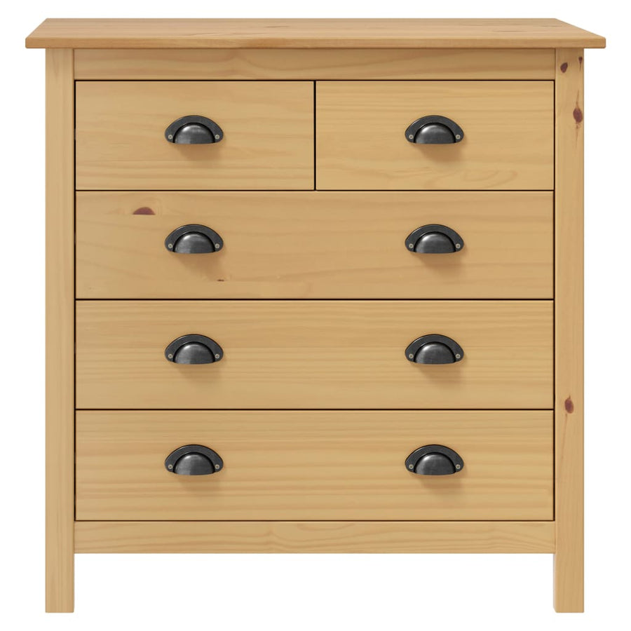 Dressoir Hill 79X40X80 Cm Massief Grenenhout 79 x 40 x 80 cm Bruin