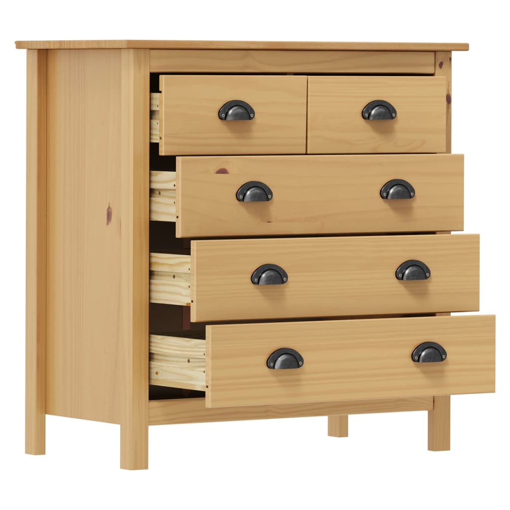 Dressoir Hill 79X40X80 Cm Massief Grenenhout 79 x 40 x 80 cm Bruin