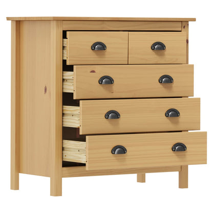 Dressoir Hill 79X40X80 Cm Massief Grenenhout 79 x 40 x 80 cm Bruin
