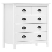 Dressoir 79x40x80 cm massief grenenhout wit
