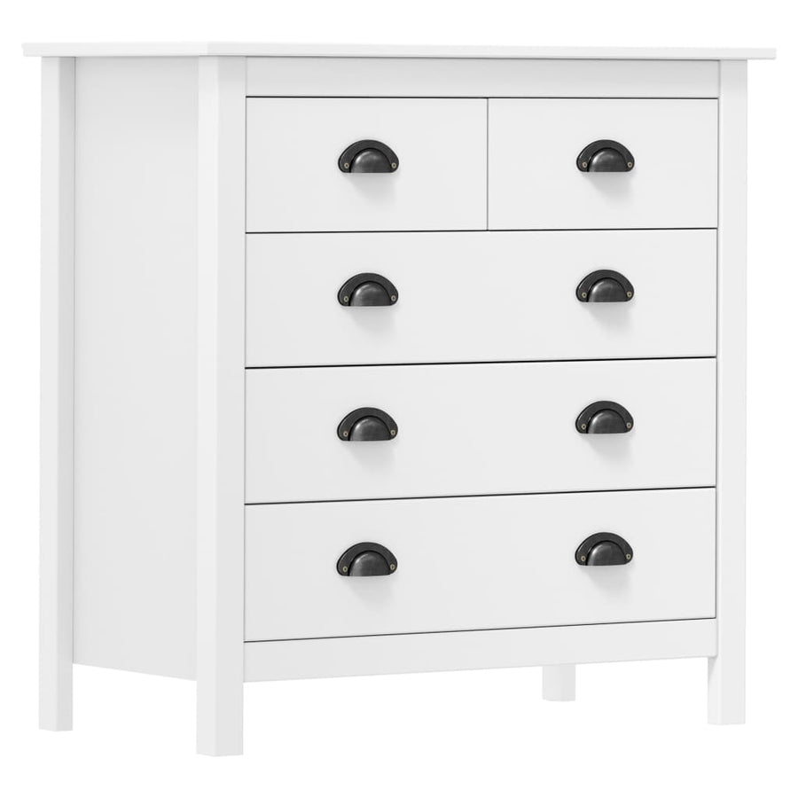 Dressoir Hill Massief Grenenhout 79 x 40 x 80 cm Wit