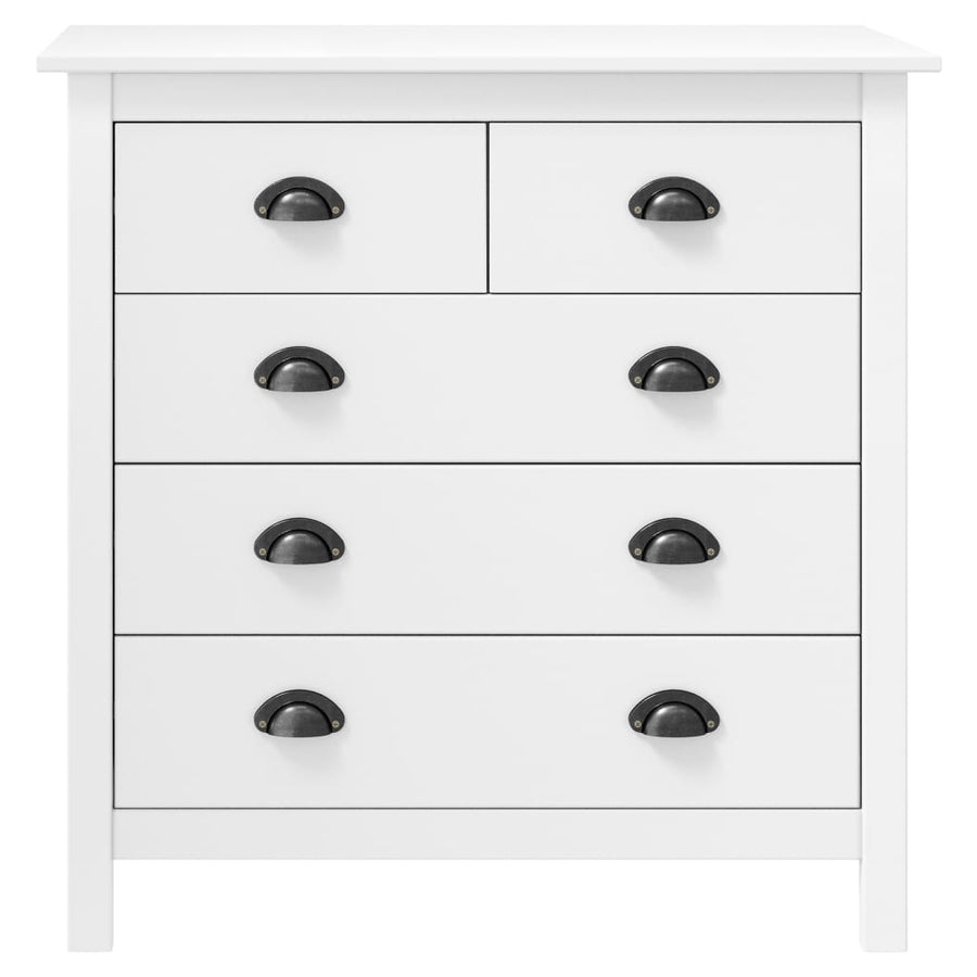 Dressoir Hill Massief Grenenhout 79 x 40 x 80 cm Wit
