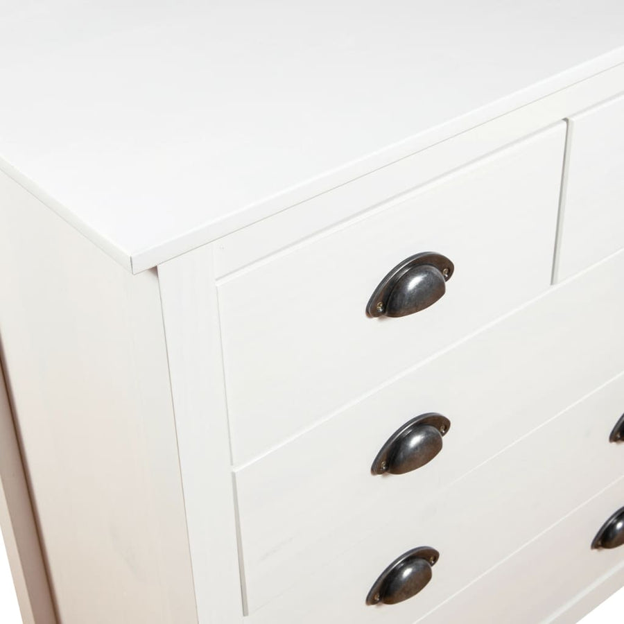 Dressoir Hill Massief Grenenhout 79 x 40 x 80 cm Wit