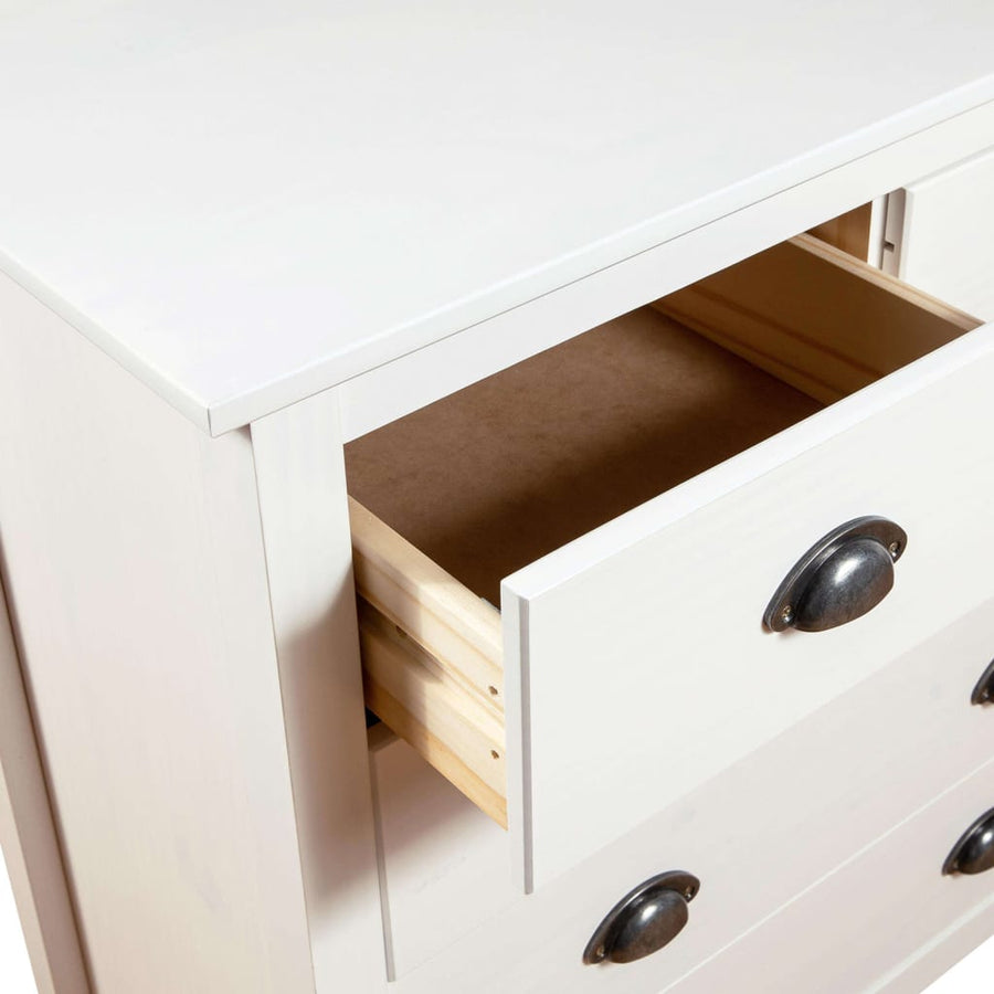 Dressoir Hill Massief Grenenhout 79 x 40 x 80 cm Wit