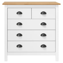 Dressoir Hill Massief Grenenhout 79 x 40 x 80 cm Wit en bruin