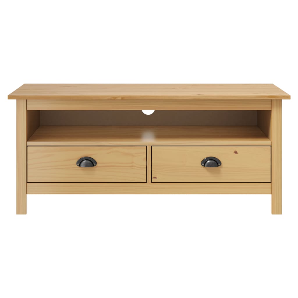 Tv-Meubel Hill 110X40X47 Cm Grenenhout Honing Bruin