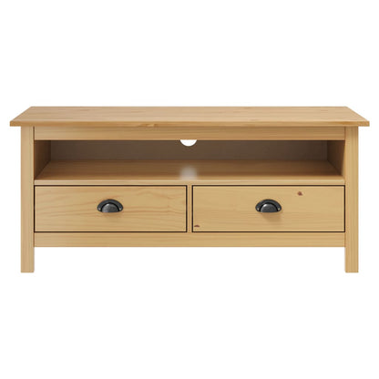 Tv-Meubel Hill 110X40X47 Cm Grenenhout Honing Bruin