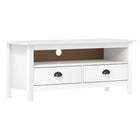 TV cabinet Hill 110x40x47 cm solid pine wood white
