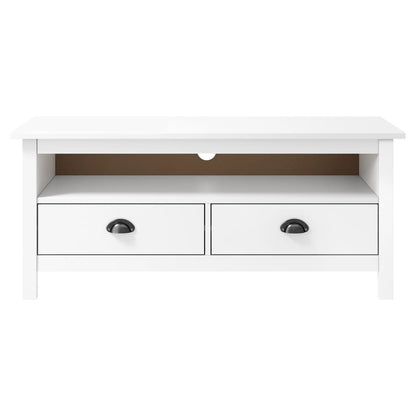 Tv-Meubel Hill 0X40X47 Cm Massief Grenenhout Wit