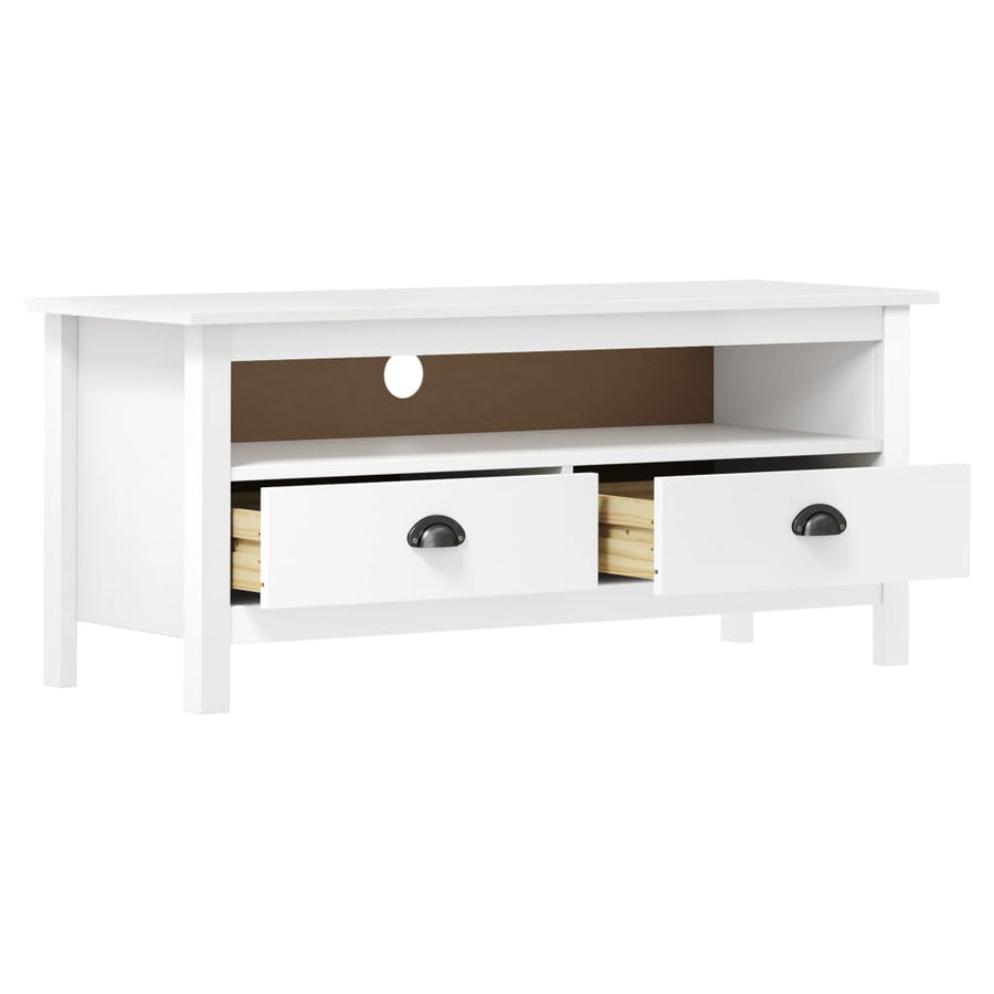 Tv-Meubel Hill 0X40X47 Cm Massief Grenenhout Wit