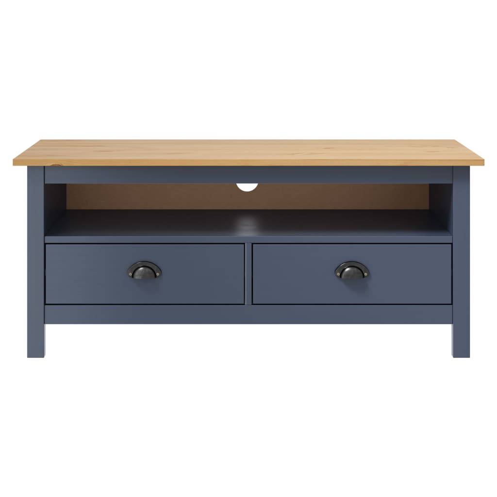 Tv-Meubel Hill 110X40X47 Cm Massief Grenenhout Grijs