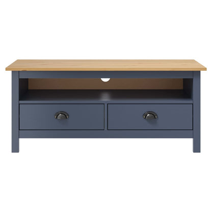Tv-Meubel Hill 110X40X47 Cm Massief Grenenhout Grijs