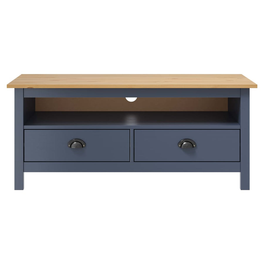 Tv-Meubel Hill 110X40X47 Cm Massief Grenenhout Grijs