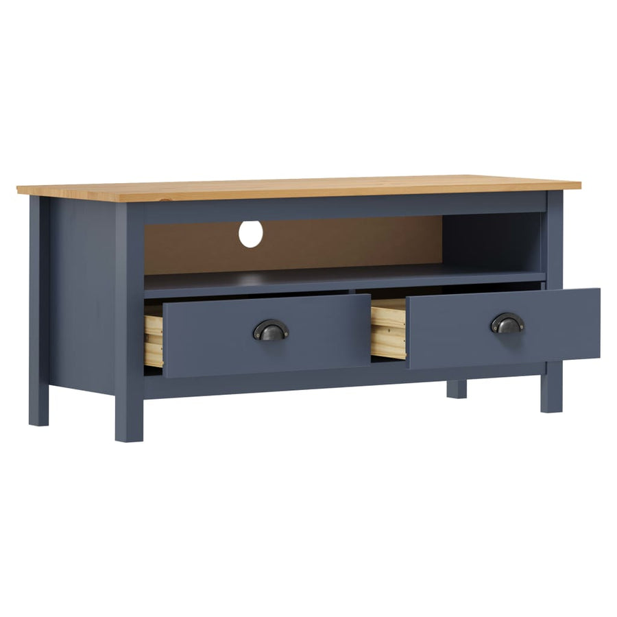 Tv-Meubel Hill 110X40X47 Cm Massief Grenenhout Grijs