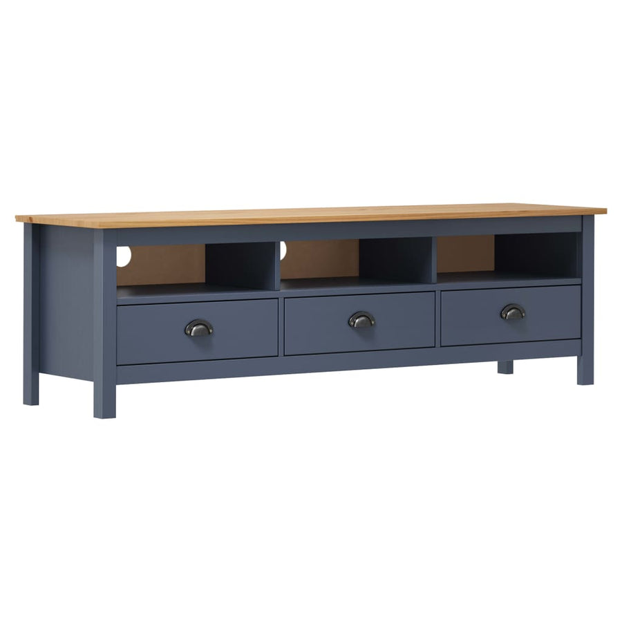 Tv-Meubel Hill 158X40X47 Cm Massief Grenenhout Grijs