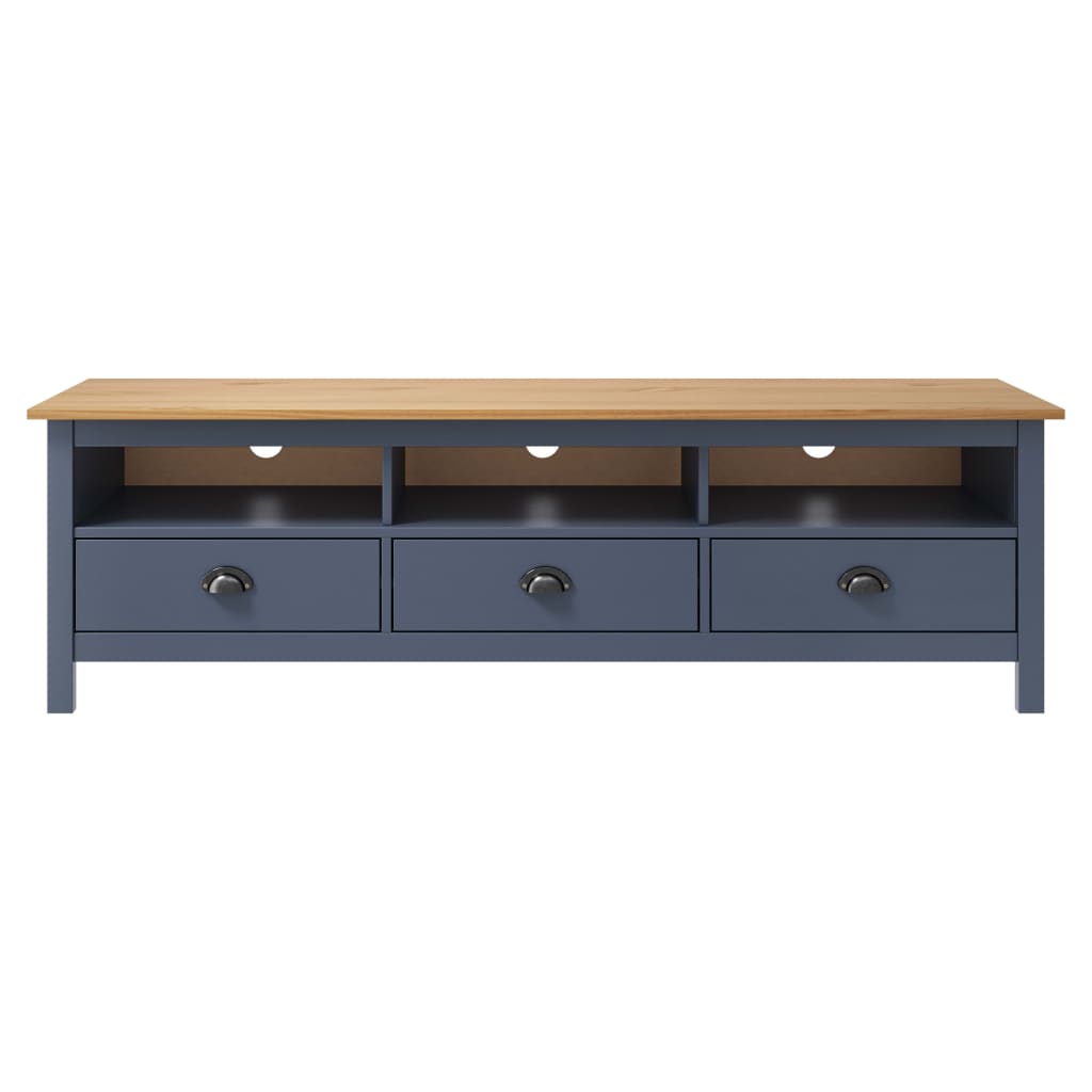 Tv-Meubel Hill 158X40X47 Cm Massief Grenenhout Grijs