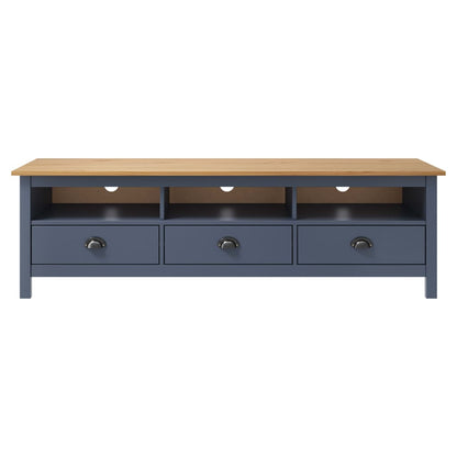 Tv-Meubel Hill 158X40X47 Cm Massief Grenenhout Grijs
