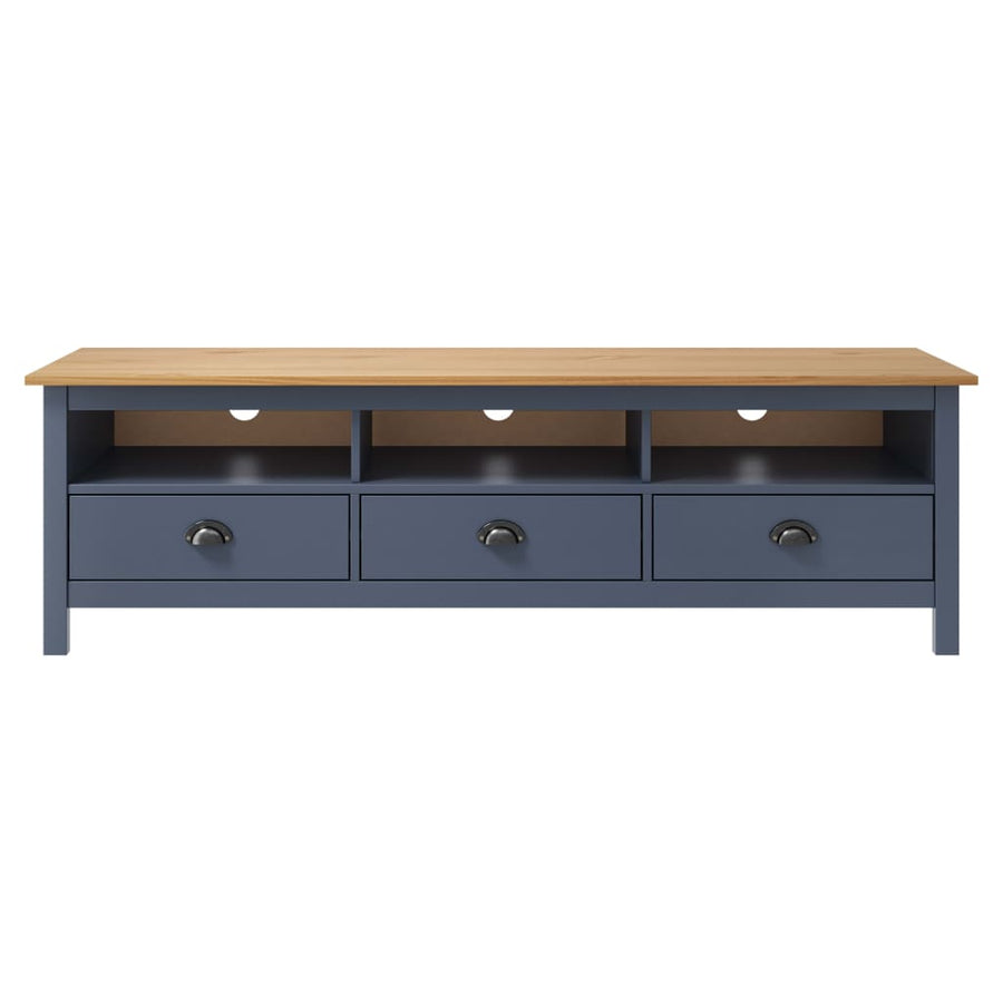 Tv-Meubel Hill 158X40X47 Cm Massief Grenenhout Grijs