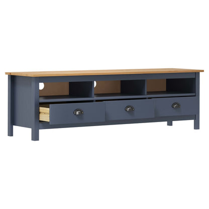 Tv-Meubel Hill 158X40X47 Cm Massief Grenenhout Grijs
