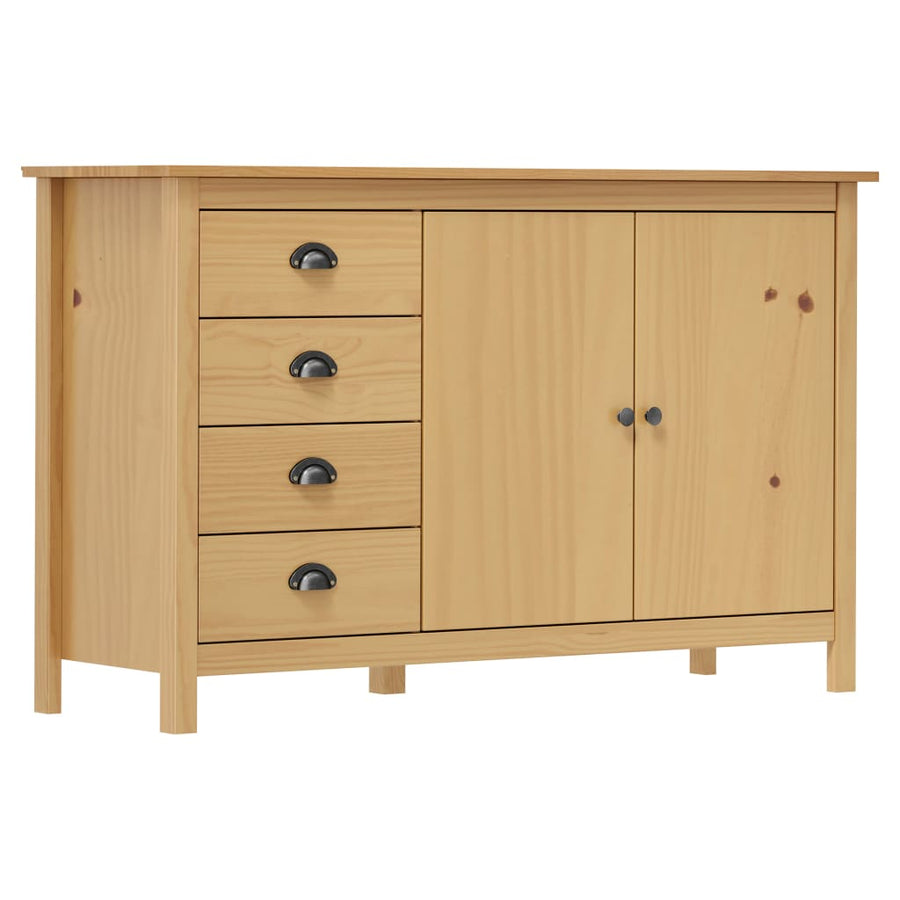 Dressoir Hill 30X40X80 Cm Massief Grenenhout Honing Bruin