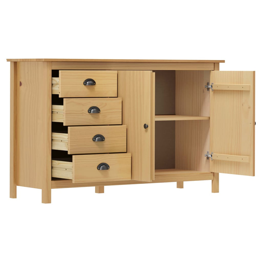 Dressoir Hill 30X40X80 Cm Massief Grenenhout Honing Bruin