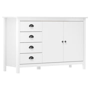 Dressoir 130x40x80 cm massief grenenhout wit