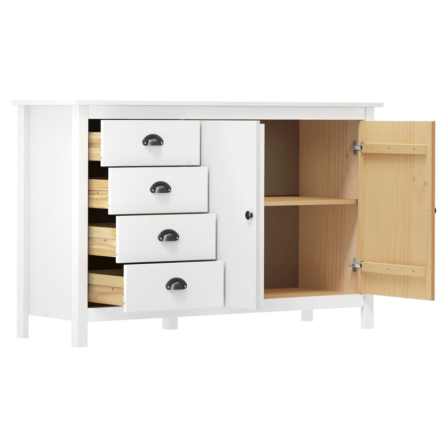 Dressoir Hill 79X40X80 Cm Massief Grenenhout Wit
