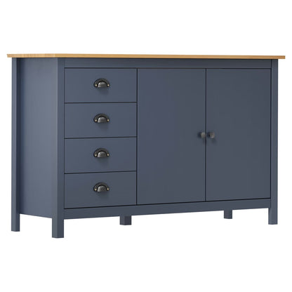 Dressoir Hill 79X40X80 Cm Massief Grenenhout Grijs Grijs