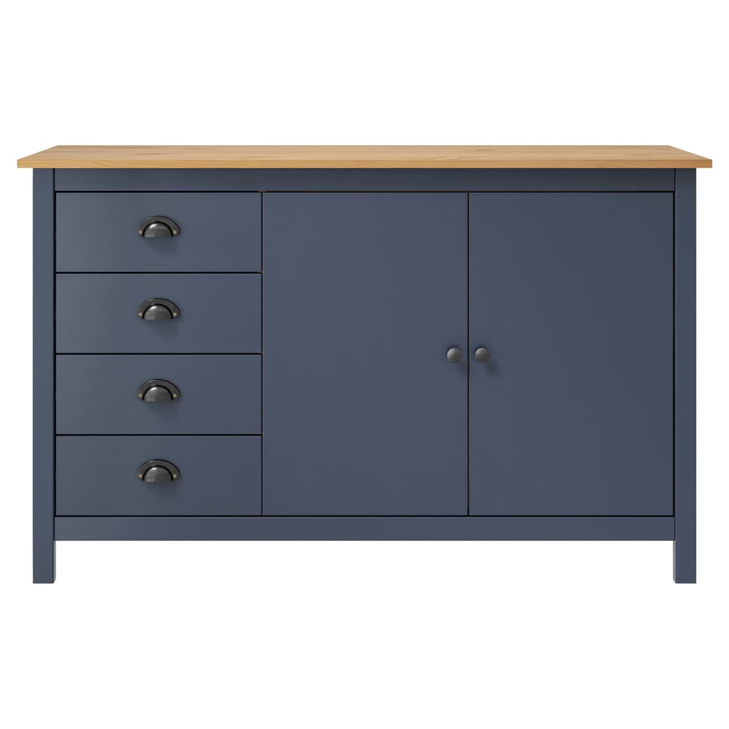 Dressoir Hill 79X40X80 Cm Massief Grenenhout Grijs Grijs