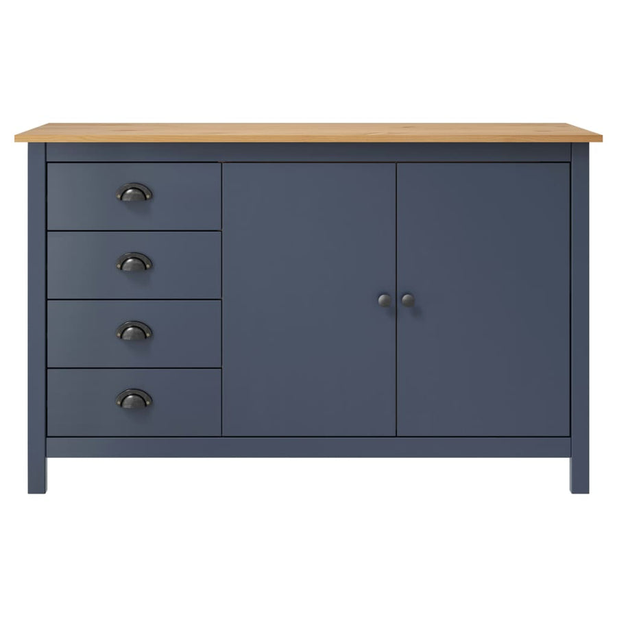 Dressoir Hill 79X40X80 Cm Massief Grenenhout Grijs Grijs