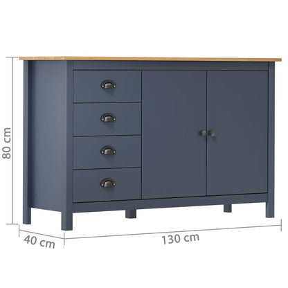 Dressoir Hill 79X40X80 Cm Massief Grenenhout Grijs Grijs