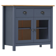 Dressoir 90x40x80 cm massief grenenhout grijs