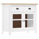 Dressoir Hill Range 90X40X80 Cm Massief Grenenhout Wit en bruin