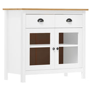 Dressoir 90x40x80 cm massief grenenhout wit