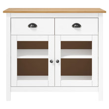 Dressoir Hill Range 90X40X80 Cm Massief Grenenhout Wit en bruin