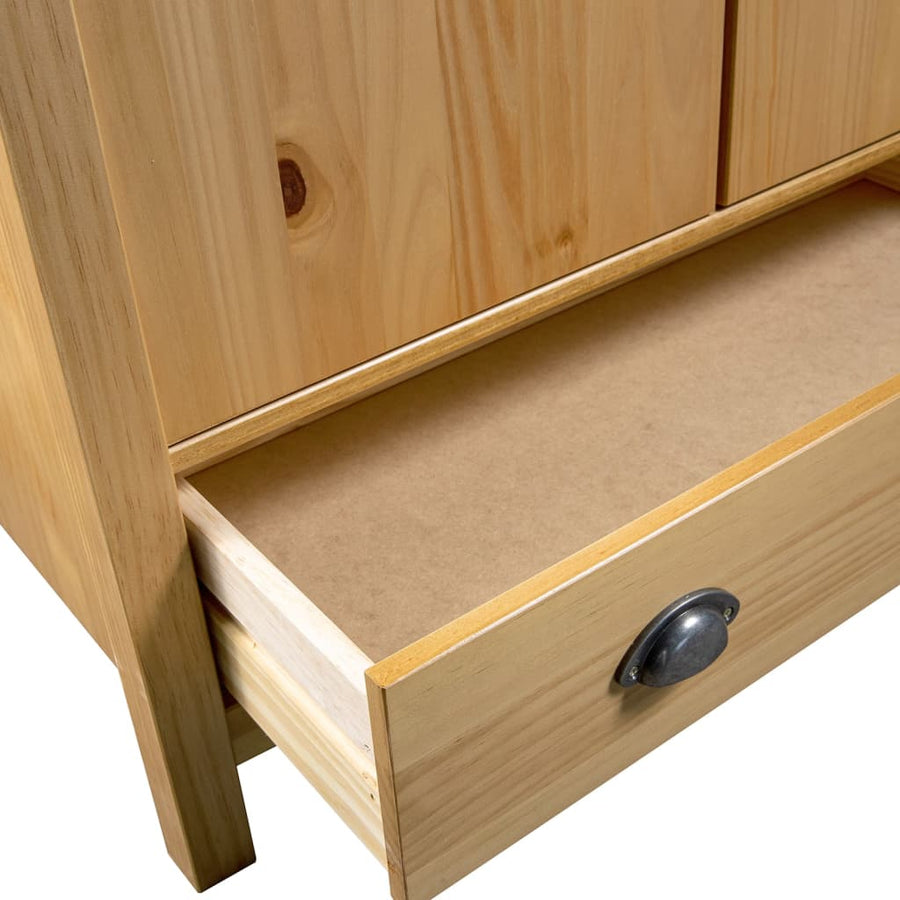 Kledingkast Hill 2 Deuren 89X50X70 Cm Massief Grenenhout Bruin