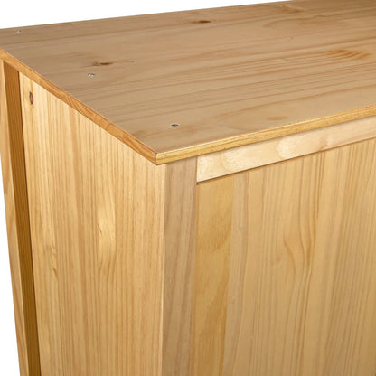 Kledingkast Hill 2 Deuren 89X50X70 Cm Massief Grenenhout Bruin