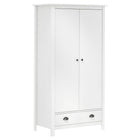 Wardrobe Hill 2 doors 89x50x170 cm solid pine white