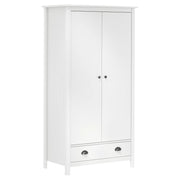 Kledingkast 89x50x170 cm massief grenenhout wit