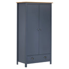 Wardrobe Hill 2 doors 89x50x170 cm solid pine wood grey